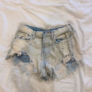 We the Free short frayed denim shorts